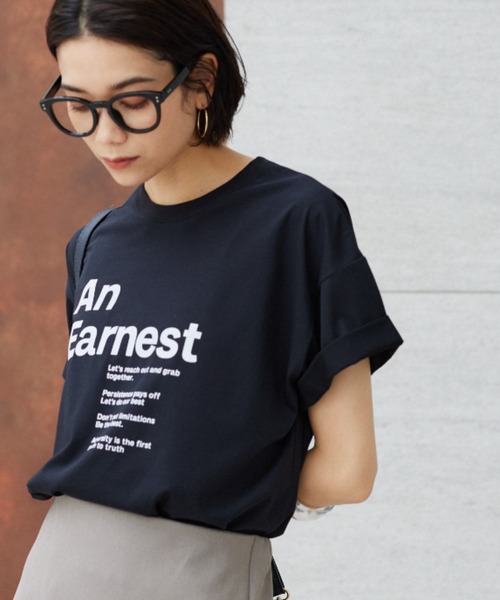 BARNYARDSTORM(バンヤードストーム)の「BARNYARDSTORM / グラフィックシルケットT(Tシャツ/カットソー・レディース・ホワイト/オフホワイト/ブラック・FREE)」の9枚目の写真