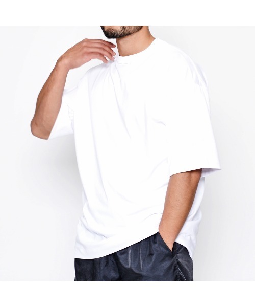 Sunny Smith(サニースミス)の「【サニースミス/sunnysmith】ヘビーオンスChampion Plating Cool & Sweat Protect(CP)(Tシャツ/カットソー・メンズ・オフホワイト/ブラック/チャコール・M/L)」の4枚目の写真
