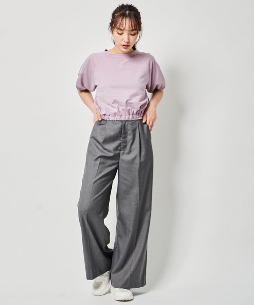 31 Sons de mode（トランテアン　ソン　ドゥ　モード）の「ウエストデザインワイドパンツ（その他パンツ・レディース・ブラック/グレー・36/38）」の14枚目の写真