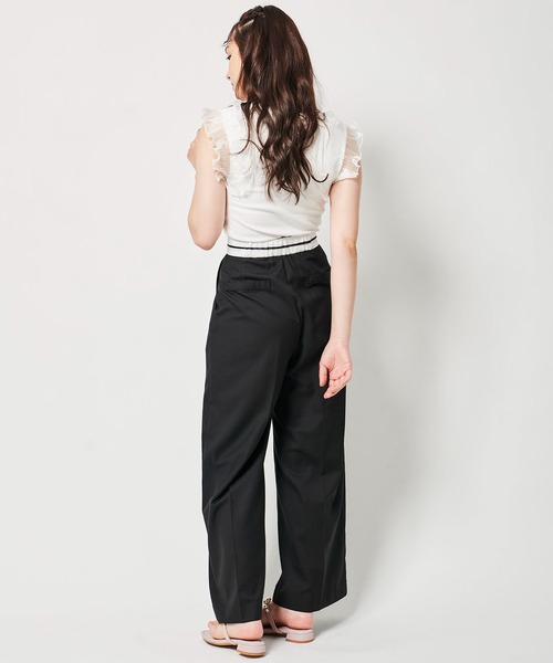 31 Sons de mode（トランテアン　ソン　ドゥ　モード）の「ウエストデザインワイドパンツ（その他パンツ・レディース・ブラック/グレー・36/38）」の7枚目の写真