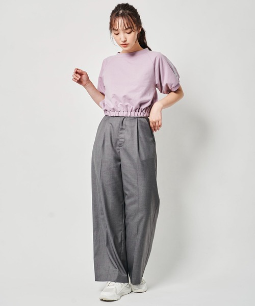 31 Sons de mode（トランテアン　ソン　ドゥ　モード）の「ウエストデザインワイドパンツ（その他パンツ・レディース・ブラック/グレー・36/38）」の11枚目の写真