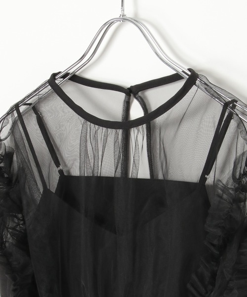 【セール】チュールフリルワンピース(ワンピース)|notch.(ノッチ) 【セール】チュールフリルワンピース(ワンピース)|notch.(ノッチ)