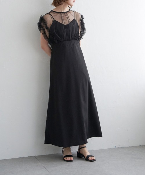 【セール】チュールフリルワンピース(ワンピース)|notch.(ノッチ) 【セール】チュールフリルワンピース(ワンピース)|notch.(ノッチ)