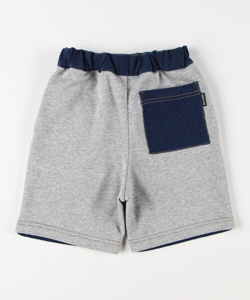 COMME CA ISM(コムサイズム)の「ストレッチデニム/ヒッコリー×裏毛 ドッキングハーフパンツ(その他パンツ・キッズ・ネイビー系/インディゴブルー・100cm/150cm/140cm/130cm/120cm/110cm)」の9枚目の写真