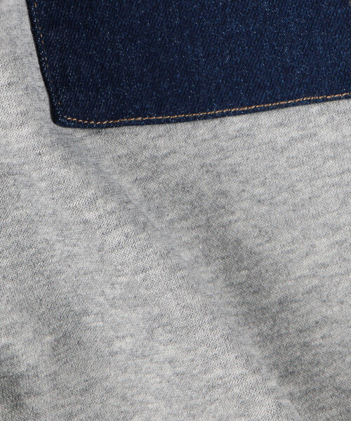 COMME CA ISM(コムサイズム)の「ストレッチデニム/ヒッコリー×裏毛 ドッキングハーフパンツ(その他パンツ・キッズ・ネイビー系/インディゴブルー・100cm/150cm/140cm/130cm/120cm/110cm)」の4枚目の写真