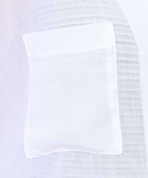 Cutie Blonde（キューティーブロンド）の「◆大人の透け感 ワッシャードルマンシャツ（シャツ/ブラウス・レディース・ブラック/ホワイト系/スモーキーグリーン系・02/03/04）」の7枚目の写真