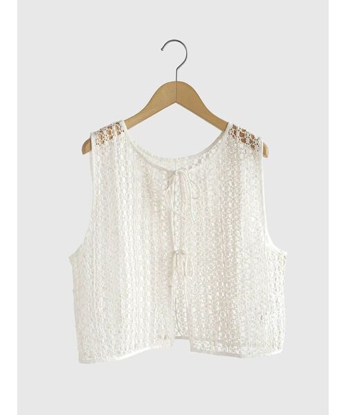 2way crochet ribbon gilet