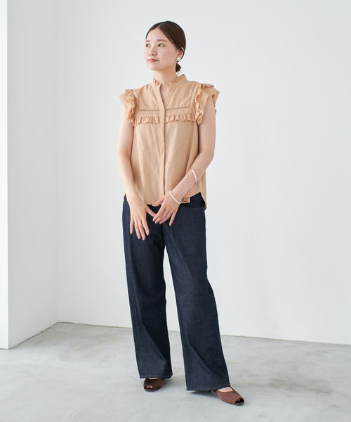 IENA（イエナ）の「コットンフレンチフリルブラウス（シャツ