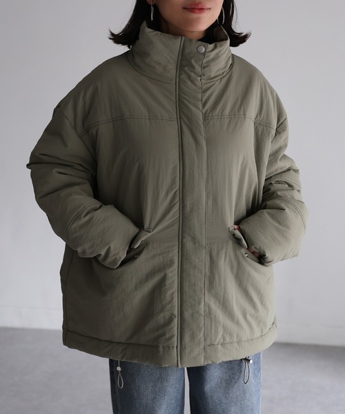 Riberry（リベリー）の「マルチポケット中綿ミドルナイロンダウン（ダウンジャケット/コート・レディース・アイボリー/カーキ/ブラック・MEDIUM）」の15枚目の写真