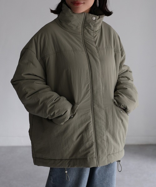 Riberry（リベリー）の「マルチポケット中綿ミドルナイロンダウン（ダウンジャケット/コート・レディース・アイボリー/カーキ/ブラック・MEDIUM）」の17枚目の写真