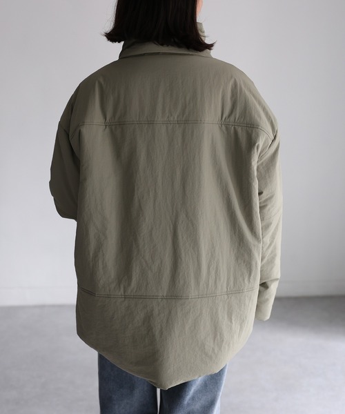 Riberry（リベリー）の「マルチポケット中綿ミドルナイロンダウン（ダウンジャケット/コート・レディース・アイボリー/カーキ/ブラック・MEDIUM）」の18枚目の写真