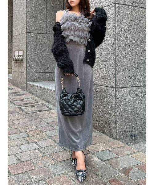 ベロアIラインスカート