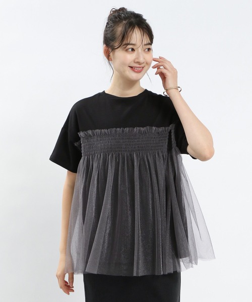 GLOBAL WORK Smile Seed Store(グローバルワーク スマイルシードストア)の「アソートドッキングTシャツ半袖/138929(Tシャツ/カットソー・レディース・ホワイト系その他6/ベージュ系その他/ホワイト系その他/ホワイト系その他7/ブラック系その他・SMALL/LARGE/MEDIUM/X-LARGE)」の5枚目の写真