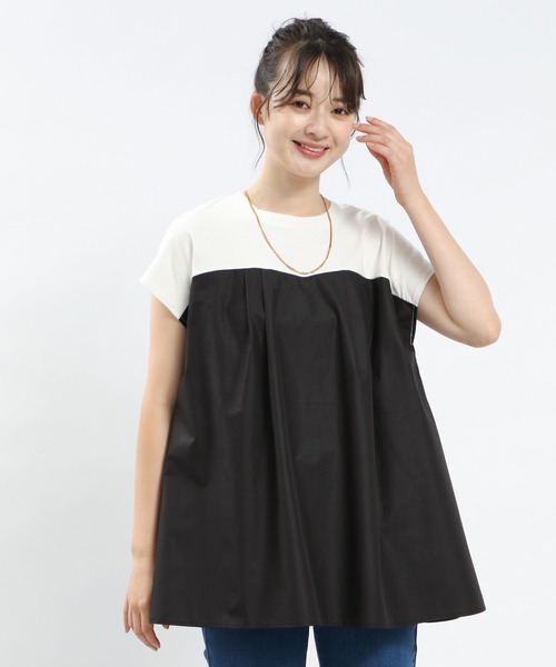 GLOBAL WORK Smile Seed Store(グローバルワーク スマイルシードストア)の「アソートドッキングTシャツ半袖/138929(Tシャツ/カットソー・レディース・ホワイト系その他6/ベージュ系その他/ホワイト系その他/ホワイト系その他7/ブラック系その他・SMALL/LARGE/MEDIUM/X-LARGE)」の4枚目の写真