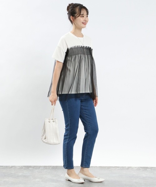 GLOBAL WORK Smile Seed Store(グローバルワーク スマイルシードストア)の「アソートドッキングTシャツ半袖/138929(Tシャツ/カットソー・レディース・ホワイト系その他6/ベージュ系その他/ホワイト系その他/ホワイト系その他7/ブラック系その他・SMALL/LARGE/MEDIUM/X-LARGE)」の7枚目の写真