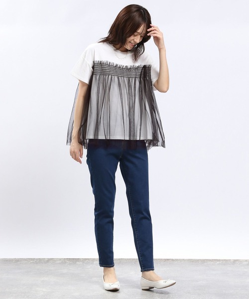 GLOBAL WORK Smile Seed Store(グローバルワーク スマイルシードストア)の「アソートドッキングTシャツ半袖/138929(Tシャツ/カットソー・レディース・ホワイト系その他6/ベージュ系その他/ホワイト系その他/ホワイト系その他7/ブラック系その他・SMALL/LARGE/MEDIUM/X-LARGE)」の11枚目の写真