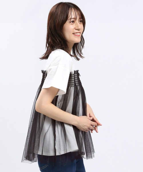 GLOBAL WORK Smile Seed Store(グローバルワーク スマイルシードストア)の「アソートドッキングTシャツ半袖/138929(Tシャツ/カットソー・レディース・ホワイト系その他6/ベージュ系その他/ホワイト系その他/ホワイト系その他7/ブラック系その他・SMALL/LARGE/MEDIUM/X-LARGE)」の12枚目の写真