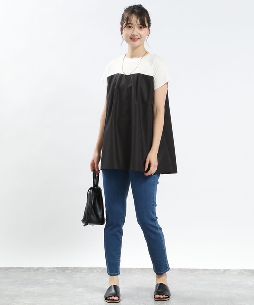 GLOBAL WORK Smile Seed Store(グローバルワーク スマイルシードストア)の「アソートドッキングTシャツ半袖/138929(Tシャツ/カットソー・レディース・ホワイト系その他6/ベージュ系その他/ホワイト系その他/ホワイト系その他7/ブラック系その他・SMALL/LARGE/MEDIUM/X-LARGE)」の13枚目の写真