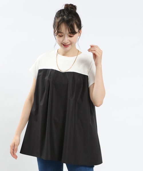 GLOBAL WORK Smile Seed Store(グローバルワーク スマイルシードストア)の「アソートドッキングTシャツ半袖/138929(Tシャツ/カットソー・レディース・ホワイト系その他6/ベージュ系その他/ホワイト系その他/ホワイト系その他7/ブラック系その他・SMALL/LARGE/MEDIUM/X-LARGE)」の15枚目の写真