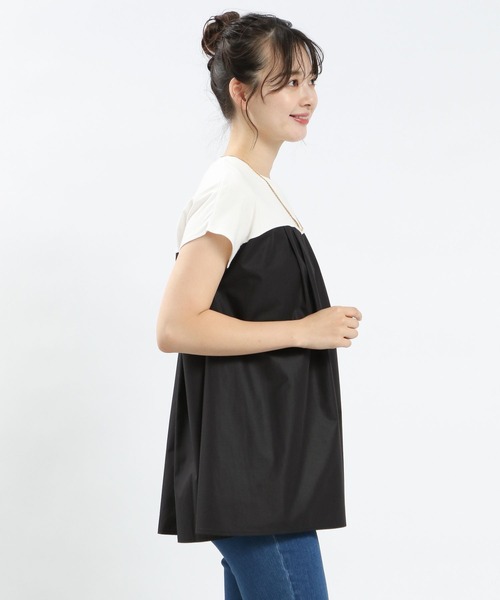 GLOBAL WORK Smile Seed Store(グローバルワーク スマイルシードストア)の「アソートドッキングTシャツ半袖/138929(Tシャツ/カットソー・レディース・ホワイト系その他6/ベージュ系その他/ホワイト系その他/ホワイト系その他7/ブラック系その他・SMALL/LARGE/MEDIUM/X-LARGE)」の16枚目の写真