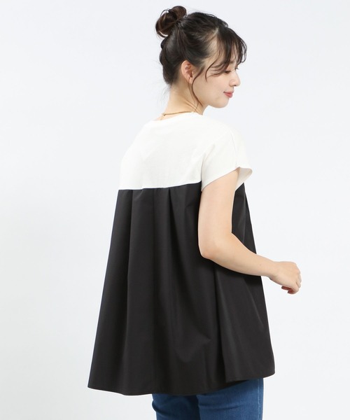 GLOBAL WORK Smile Seed Store(グローバルワーク スマイルシードストア)の「アソートドッキングTシャツ半袖/138929(Tシャツ/カットソー・レディース・ホワイト系その他6/ベージュ系その他/ホワイト系その他/ホワイト系その他7/ブラック系その他・SMALL/LARGE/MEDIUM/X-LARGE)」の17枚目の写真