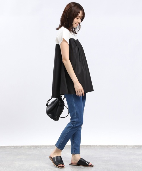 GLOBAL WORK Smile Seed Store(グローバルワーク スマイルシードストア)の「アソートドッキングTシャツ半袖/138929(Tシャツ/カットソー・レディース・ホワイト系その他6/ベージュ系その他/ホワイト系その他/ホワイト系その他7/ブラック系その他・SMALL/LARGE/MEDIUM/X-LARGE)」の18枚目の写真