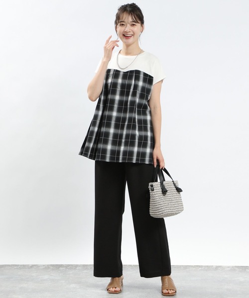 GLOBAL WORK Smile Seed Store(グローバルワーク スマイルシードストア)の「アソートドッキングTシャツ半袖/138929(Tシャツ/カットソー・レディース・ホワイト系その他6/ベージュ系その他/ホワイト系その他/ホワイト系その他7/ブラック系その他・SMALL/LARGE/MEDIUM/X-LARGE)」の21枚目の写真