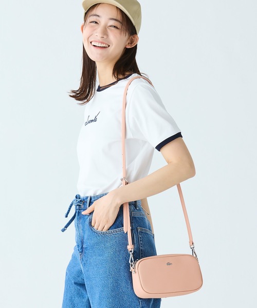 LACOSTE★IZZIE Tote Cross Bag★プチピケPVC★早期完売 LACOSTE☆IZZIE Tote Cross Bag☆プチピケPVC☆早期完売