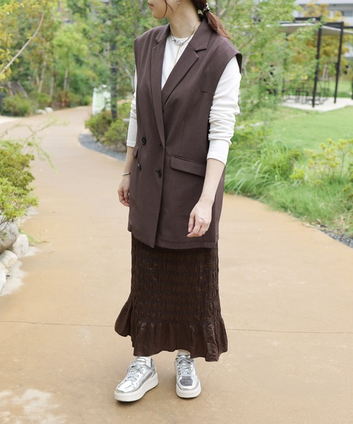 SESTO（セスト）の「軽量厚底レースアップボリュームスニーカー（スニーカー・レディース・シルバー/ブラック/ブラウン系その他/アイボリー・S/M/L/LL/3L）」の16枚目の写真