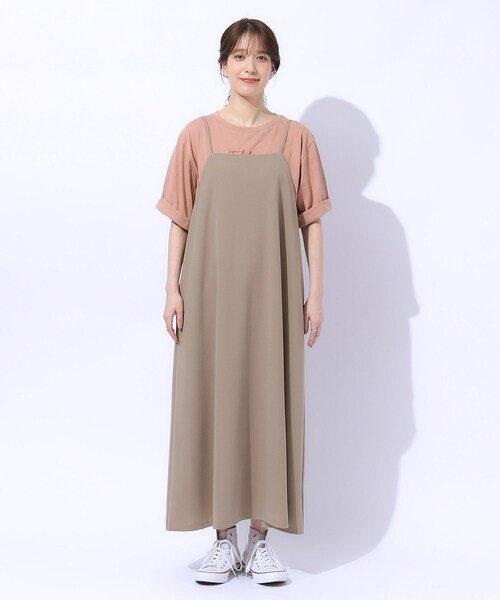 SHOO・LA・RUE（シューラルー）の「【高レビュー/洗える】ポケット付きが嬉しい フレアキャミワンピース（ワンピース・レディース・ブラック/チャコールグレー/キャメル・04/02/03）」の13枚目の写真