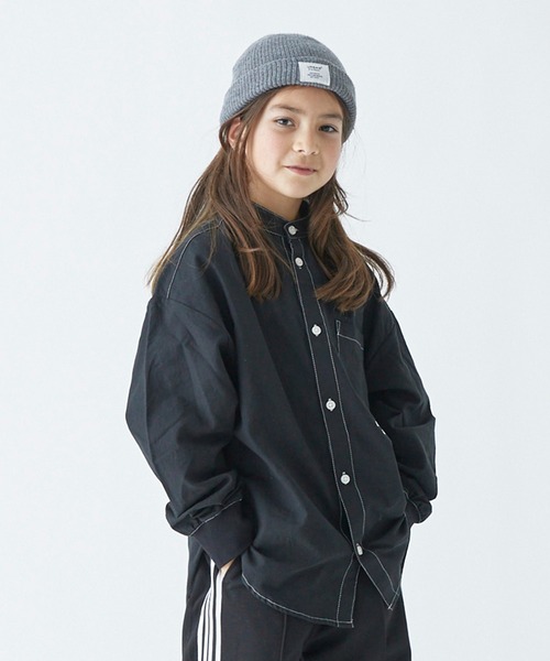 GENERATOR(ジェネレーター)の「GENERATOR/ジェネレーター バンドカラーシャツ(シャツ/ブラウス・キッズ・ベージュ/アイボリー/ブラック・M/L/XL)」の2枚目の写真