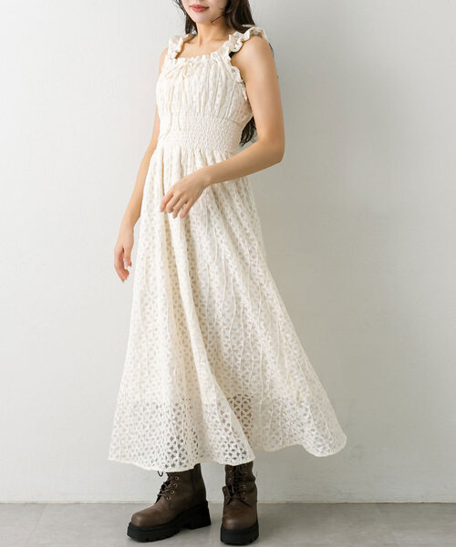 OLIVE des OLIVE（オリーブデオリーブ）の「【S/Mサイズ展開】ウエストシャーリングワンピース（ワンピース・レディース・アイボリー/チェック/ブラック/ブラウン・SMALL/MEDIUM）」の19枚目の写真