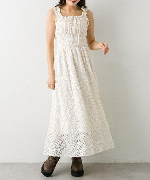 OLIVE des OLIVE（オリーブデオリーブ）の「【S/Mサイズ展開】ウエストシャーリングワンピース（ワンピース・レディース・アイボリー/チェック/ブラック/ブラウン・SMALL/MEDIUM）」の20枚目の写真