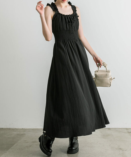 OLIVE des OLIVE ウエストシャーリングワンピース S/Mサイズ展開】ウエストシャーリングワンピース | OLIVE des