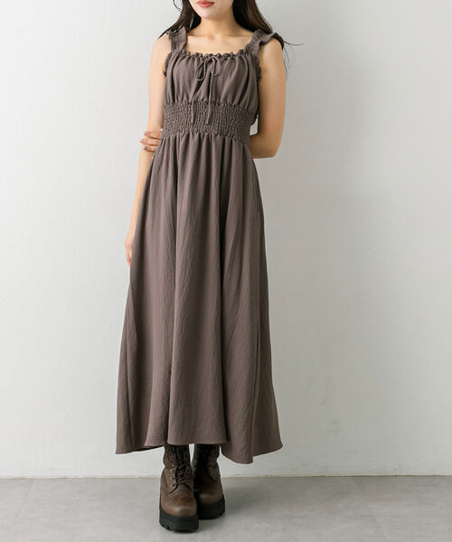 OLIVE des OLIVE ウエストシャーリングワンピース S/Mサイズ展開】ウエストシャーリングワンピース | OLIVE des