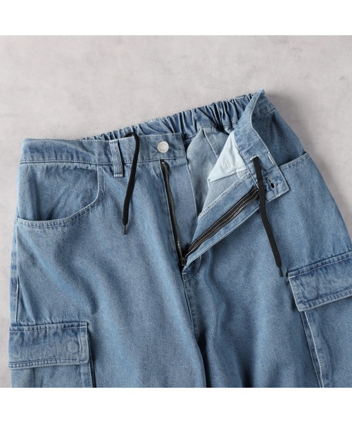VISION STREET WEAR】ロゴデニムカーゴパンツ（デニムパンツ