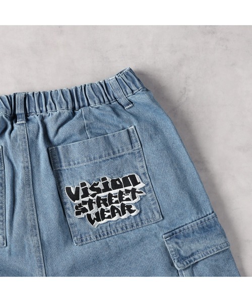 Right-on(ライトオン)の「【VISION STREET WEAR】ロゴデニムカーゴパンツ(デニムパンツ・メンズ・ネイビー/ライトグレー/ブラック/パープル/サックスブルー・M/L)」の13枚目の写真