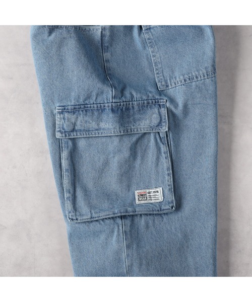 Right-on(ライトオン)の「【VISION STREET WEAR】ロゴデニムカーゴパンツ(デニムパンツ・メンズ・ネイビー/ライトグレー/ブラック/パープル/サックスブルー・M/L)」の14枚目の写真