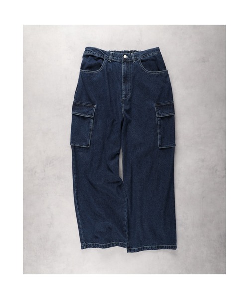 Right-on(ライトオン)の「【VISION STREET WEAR】ロゴデニムカーゴパンツ(デニムパンツ・メンズ・ネイビー/ライトグレー/ブラック/パープル/サックスブルー・M/L)」の22枚目の写真