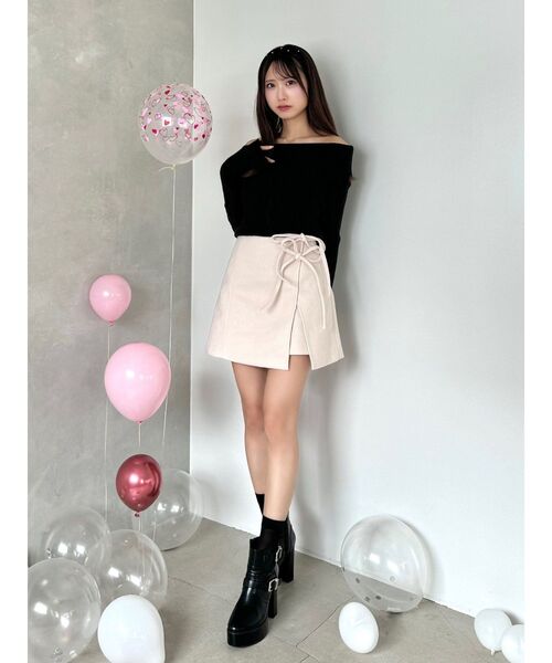 EATME（イートミー）の「ダブルリボンタイトスカート（スカート・レディース・ブラック/アイボリー・MEDIUM/SMALL）」の14枚目の写真