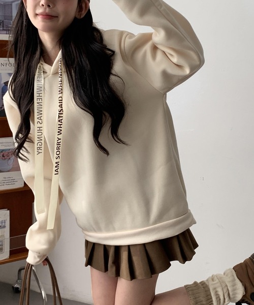 リボンオーバー韓国風売れ筋商品|||トップス T059 SHOPLIST限定】韓国風のシンプルで可愛らしい。リボン刺繍