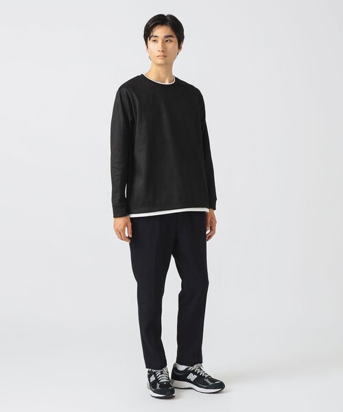 BEAMS HEART(ビームスハート)の「スウェード フェイクレイヤー ロングスリーブ Tシャツ(Tシャツ/カットソー・メンズ・ブラック/ブラウン・S/M/L/XL)」の16枚目の写真