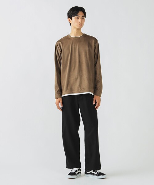 BEAMS HEART(ビームスハート)の「スウェード フェイクレイヤー ロングスリーブ Tシャツ(Tシャツ/カットソー・メンズ・ブラック/ブラウン・S/M/L/XL)」の21枚目の写真