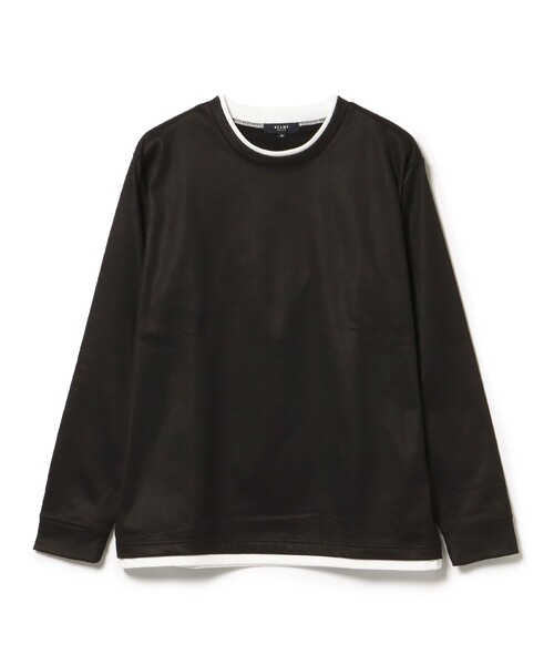 BEAMS HEART（ビームスハート）の「【ユニセックス】スウェード フェイクレイヤー ロングスリーブ Tシャツ（Tシャツ/カットソー・メンズ・ブラック/ブラウン・S/M/L/XL）」の2枚目の写真