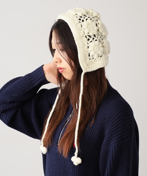 ROOPTOKYO（ループトウキョウ）の「クロシェ編み ニットボンネット