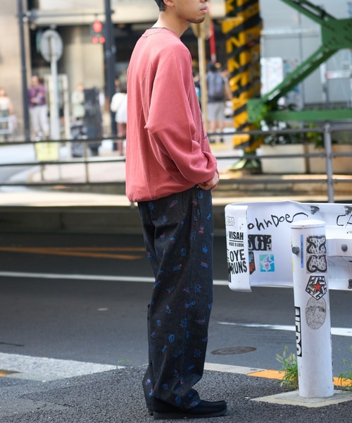 SOUNDSGOOOOD（サウンズグッド）の「【S/G】スケーター総柄プリントバギーデニム（デニムパンツ・メンズ・ブラック/インディゴブルー・ONE SIZE）」の9枚目の写真