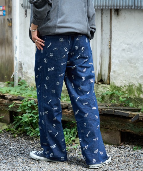 SOUNDSGOOOOD（サウンズグッド）の「【S/G】スケーター総柄プリントバギーデニム（デニムパンツ・メンズ・ブラック/インディゴブルー・ONE SIZE）」の19枚目の写真