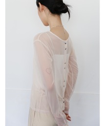 sheer mesh heart cardigan
