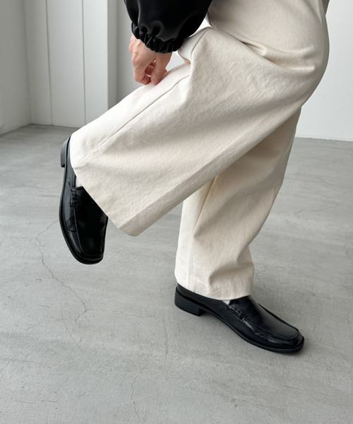 CANAL JEAN（キャナルジーン）の「El mar　スクエアローファー（ローファー・レディース・ブラウン/ブラック・23.5/24/24.5）」の3枚目の写真