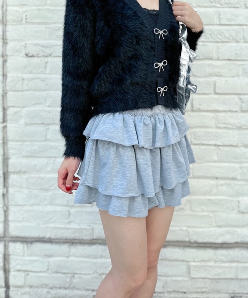 Silly(シリー)の「【韓国コーデに◎】フリルスウェットスカート(スカート・レディース・グレー・FREE)」の6枚目の写真